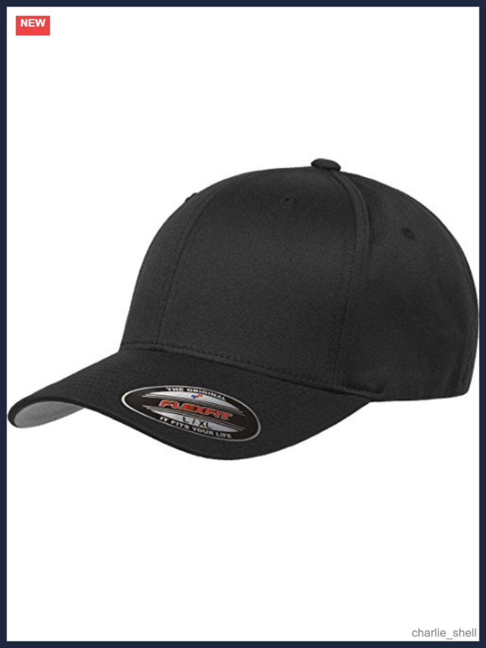 Men's Athletic Fitted Baseball Cap Mid-Profile 6-Panel Stretch Band